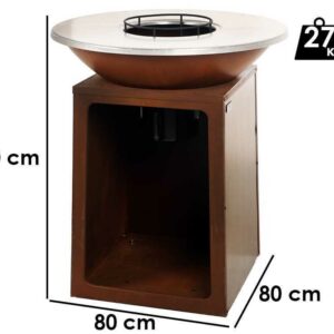 RoyalFood COR-4000 - Barbecue à bois en Corten- Neuf